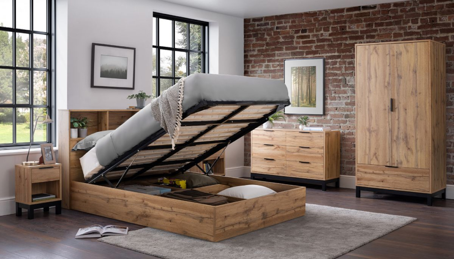 Ottoman Storage Double Bed