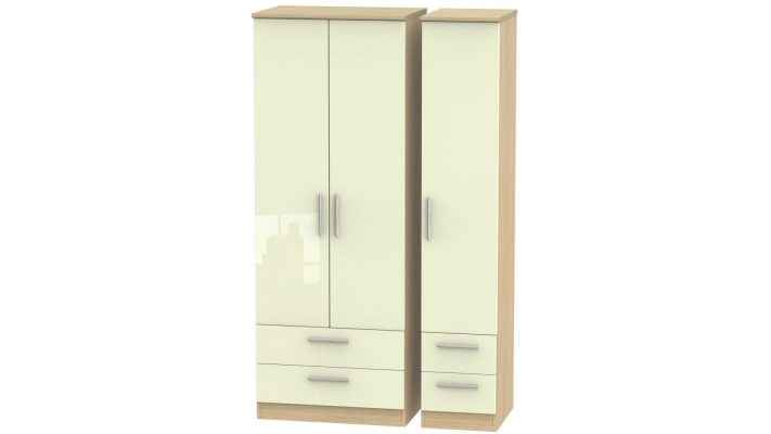 TALL TRIPLE 2 DRAWER & DRAWER ROBE 