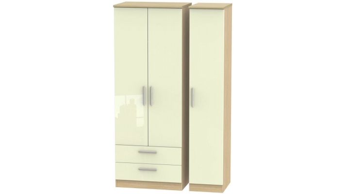 TALL TRIPLE 2 DRAWER ROBE 