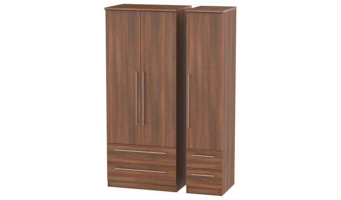 Tall Triple 2 Drawer & Drawer Wardrobe